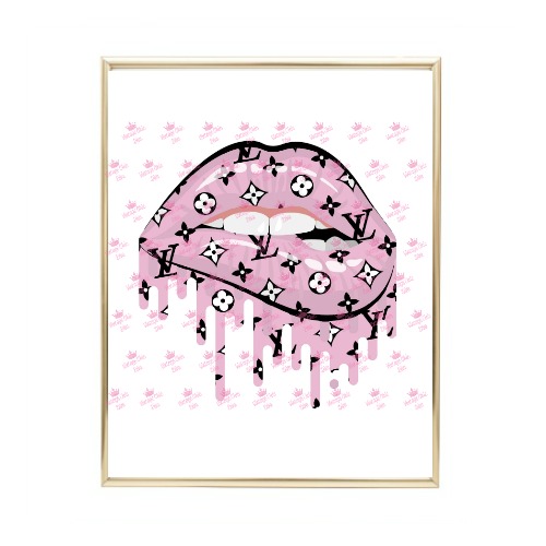 Louis Vuitton Lips Drip Fashion Wall Art Print