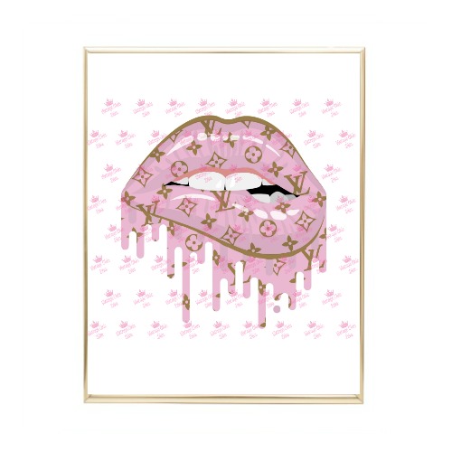 Louis Vuitton Lips Drip Fashion Wall Art Print