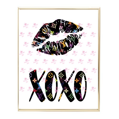 Louis Vuitton Lips Drip Fashion Wall Art Print