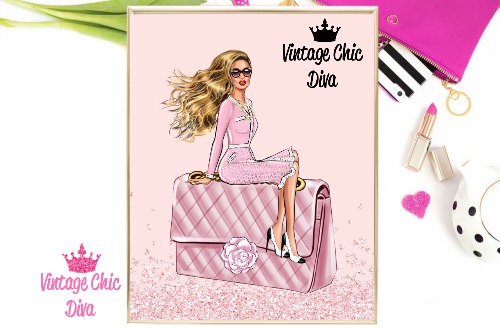 Paris Girls7 Pink Diamonds Background-