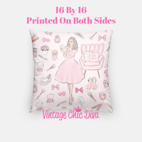 Pink Beauty Girl1 Pillow Case-