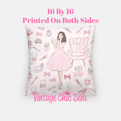 Pink Beauty Girl2 Pillow Case-