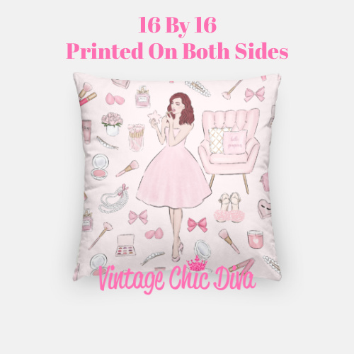 Pink Beauty Girl3 Pillow Case-