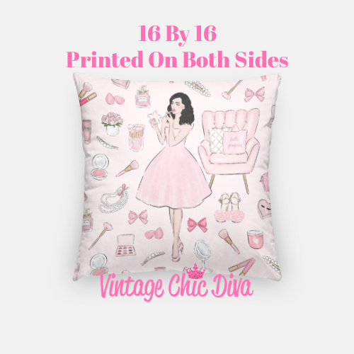 Pink Beauty Girl4 Pillow Case-