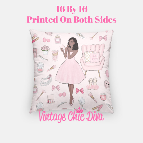 Pink Beauty Girl5 Pillow Case-