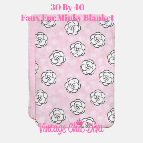 Pink Beauty Girl Flowers1 Blanket-