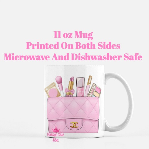 Pink Chanel Bag Makeup1 Coffee Mug-