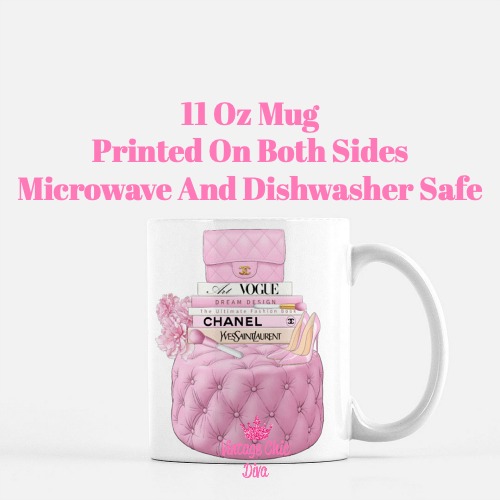 Pink Chanel Handbag Stool Set1 Coffee Mug-