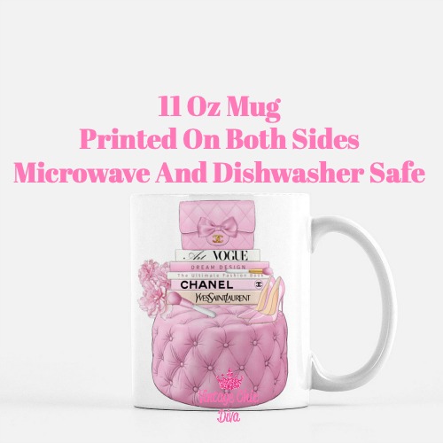 Pink Chanel Handbag Stool Set2 Coffee Mug-