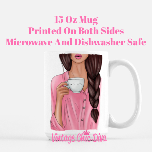 Pink Coffee Girl2 Coffee Mug-