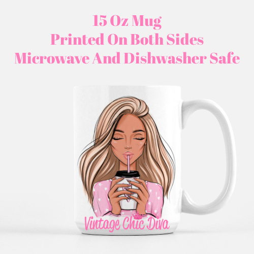 Pink Drink Girl2 Coffee Mug-