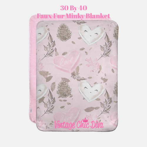 Pink Fall Love5 Blanket-