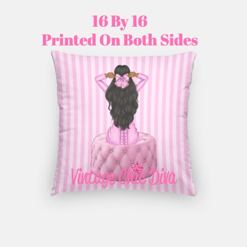 Pink Glam Fashion Girl4 Pillow Case-