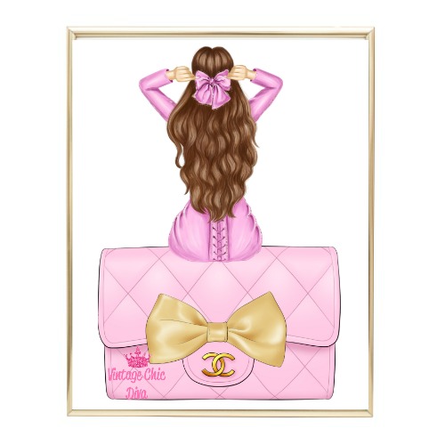 Fashion Girl Chanel Fashion Wall Art Print