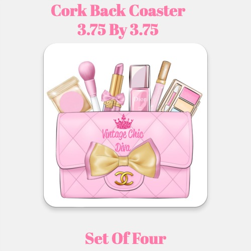 Pink Glam Handbag Makeup Set5 Coaster-