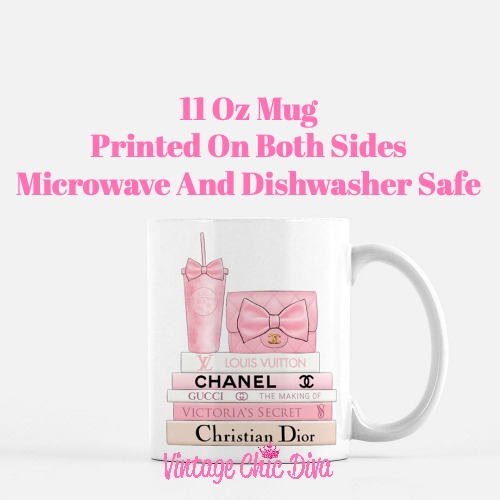 Pink Love Chanel Starbuck Set12 Coffee Mug-