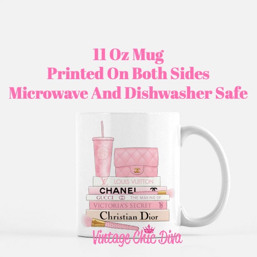 Pink Love Chanel Starbuck Set21 Coffee Mug-