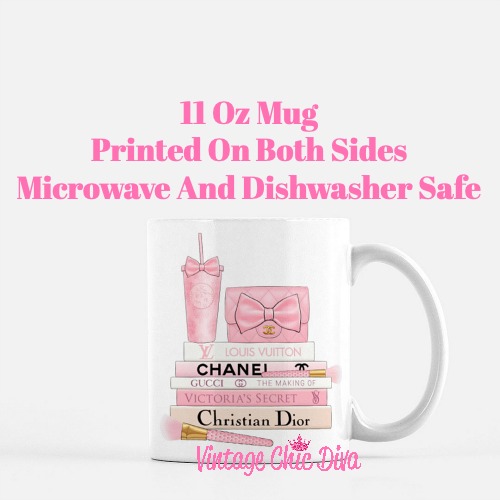 Pink Love Chanel Starbuck Set32 Coffee Mug-