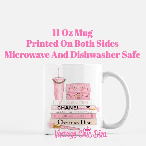 Pink Love Chanel Starbuck Set35 Coffee Mug-