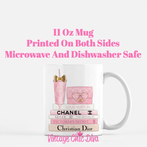 Pink Love Chanel Starbuck Set9 Coffee Mug-
