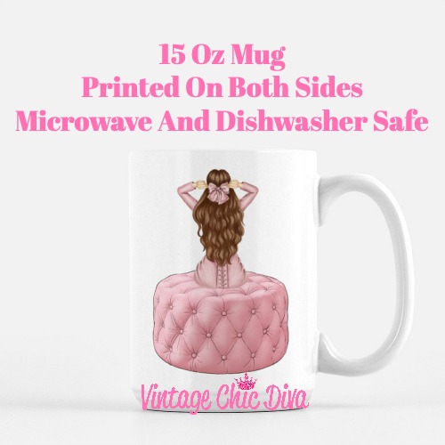 Pink Love Fashion Girl24 Coffee Mug-