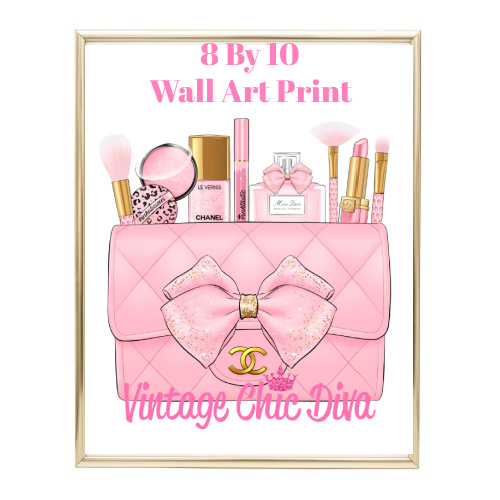 Makeup Bag Fashion Wall Art Print