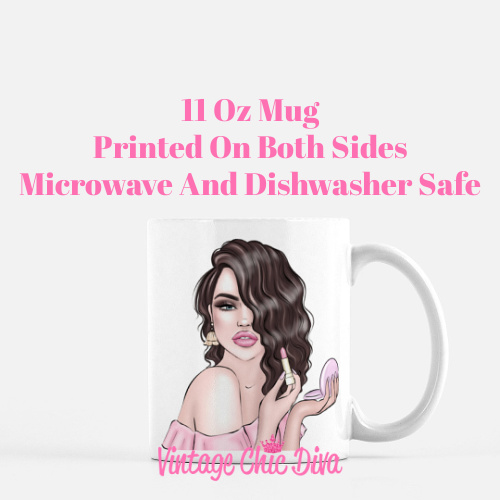 Pink Makeup Girl5 Coffee Mug-