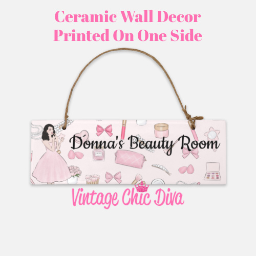 Pink Makeup Girl Beauty Room Sign3-