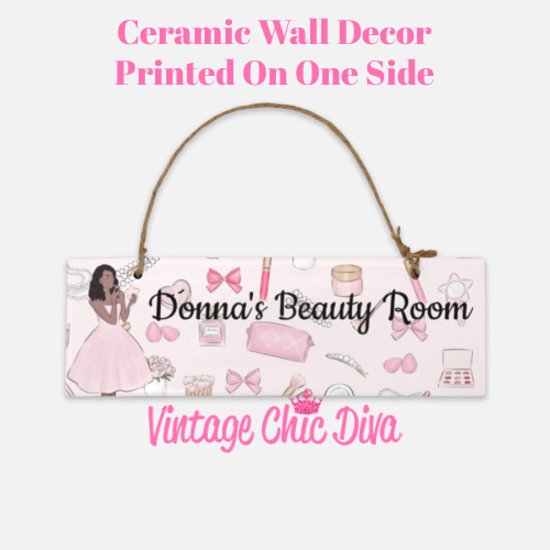 Pink Makeup Girl Beauty Room Sign4-