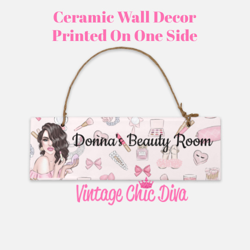 Pink Makeup Girl Beauty Room Sign8-