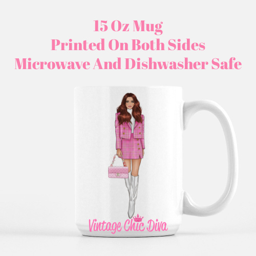 Pink Paris Girl2 Coffee Mug-