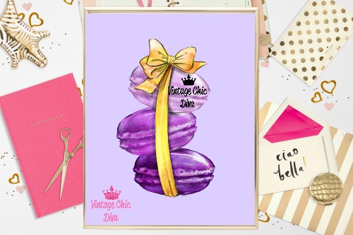 Purple Macarons Purple Background-