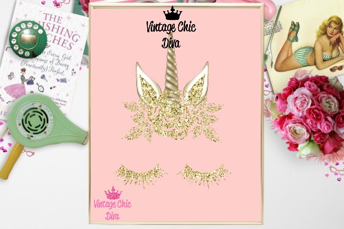 Unicorn Face29 Blush Pink Background-