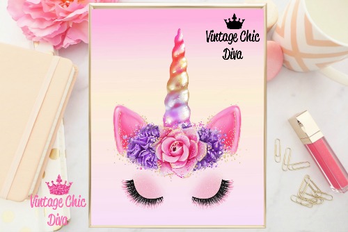 Unicorn Face83 Pastel Ombre Background-