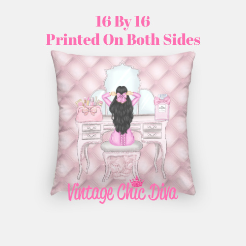 Vanity Fashion Girl1 Pillow Case-