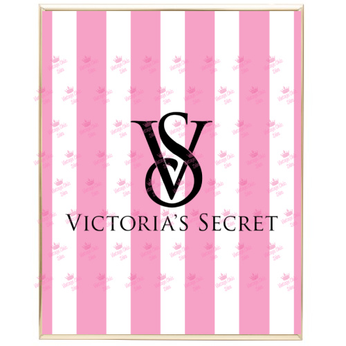 Pink Striped Victorias Secret Shopping Bag Stock Photo - Download