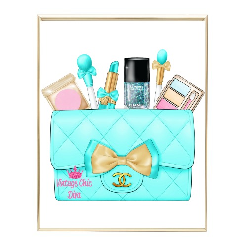 Aqua Glam Chanel Handbag24 Wh Bg-