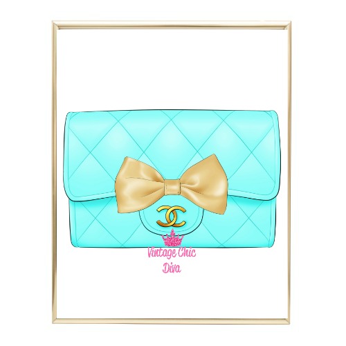 Aqua Glam Chanel Handbag3 Wh Bg-