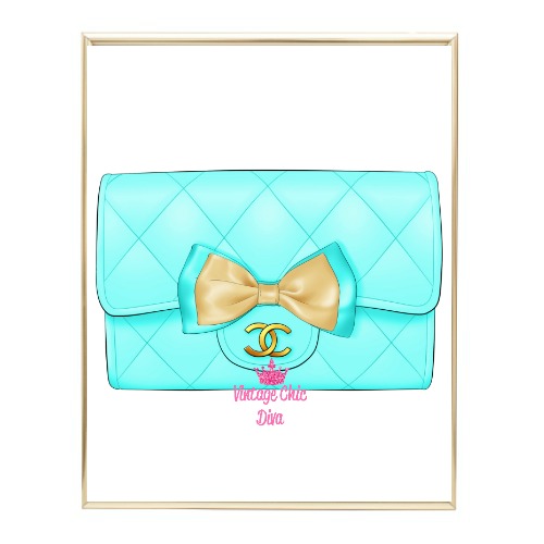 Aqua Glam Chanel Handbag4 Wh Bg-