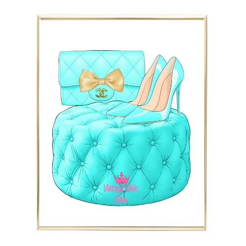 Aqua Glam Stool Set6 Wh Bg-