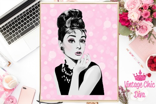Audrey Pink Pink Bokeh Background-