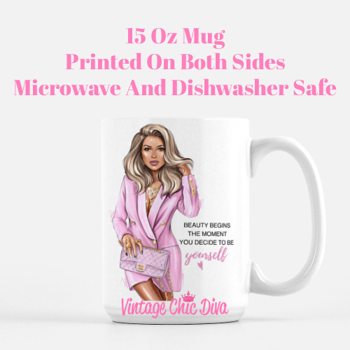 Beauty Quote Fashion Girl3 Coffee Mug-