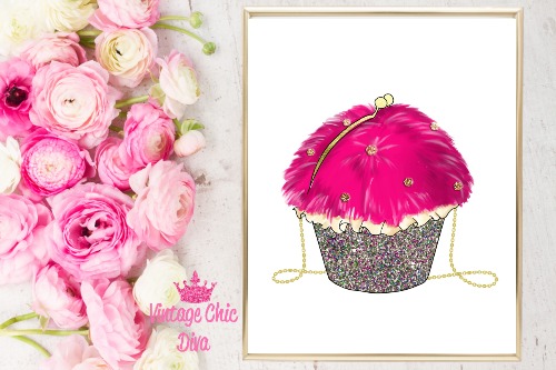 Betsey Johnson Cupcake Purse White Background-