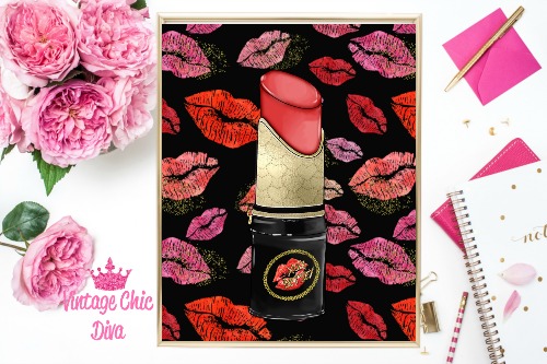 Betsey Johnson Lipstick Purse Lips Background-