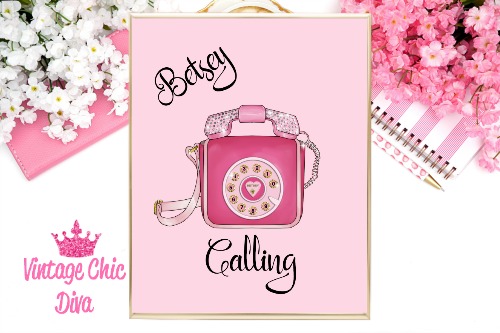 Betsey Johnson Pink Phone Purse Pink Background-