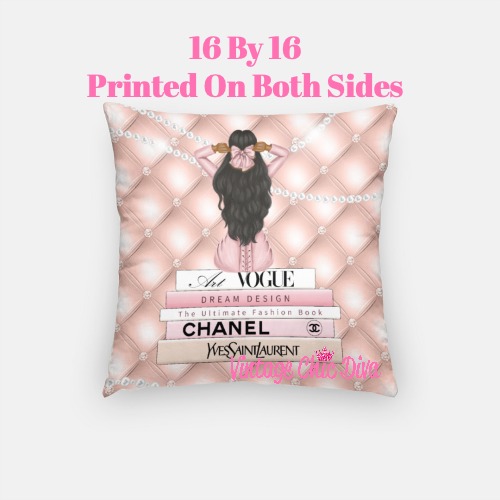 Blush Glam Fashion Girl20 Pillow Case-