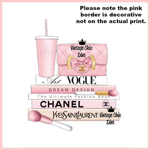 Blush Pink Chanel Starbucks Set10 Wh Bg-