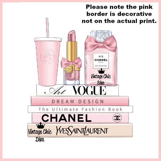 Blush Pink Chanel Starbucks Set12 Wh Bg-