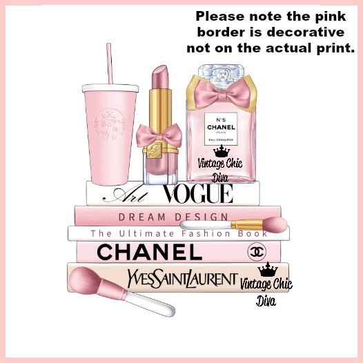 Blush Pink Chanel Starbucks Set20 Wh Bg-