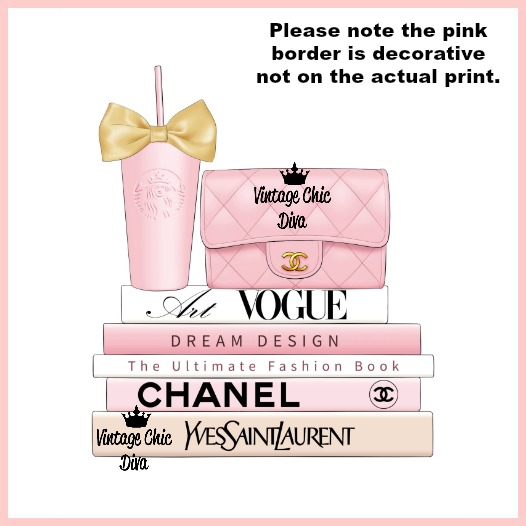 Blush Pink Chanel Starbucks Set26 Wh Bg-